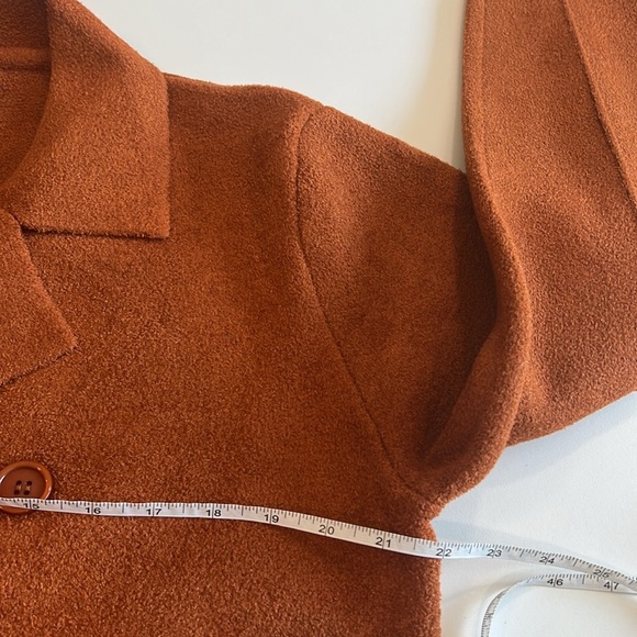 Magaschoni Orange Pea Coat Double-Breasted - large, - Picture 7 of 9